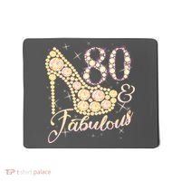 Fabulous & 80 Sparkly Heel 80th Birthday Mousepad thumb 0