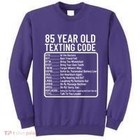 Funny 85 Year Old Texting Code Birthday Sweatshirt thumb 0