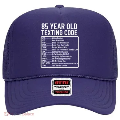 Funny 85 Year Old Texting Code Birthday Hat