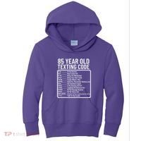 Funny 85 Year Old Texting Code Birthday Kids Hoodie thumb 0