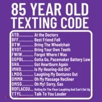 Funny 85 Year Old Texting Code Birthday Kids Hoodie thumb 2