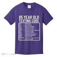Funny 85 Year Old Texting Code Birthday Kids T-Shirt thumb 0