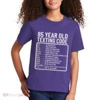 Funny 85 Year Old Texting Code Birthday Kids T-Shirt thumb 2