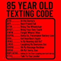 Funny 85 Year Old Texting Code Birthday Santa Hat thumb 1