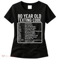 Funny 80 Year Old Texting Code Birthday Women's T-Shirt thumb 0