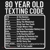 Funny 80 Year Old Texting Code Birthday Kids T-Shirt thumb 4
