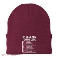 Funny 80 Year Old Texting Code Birthday Beanie thumb 0
