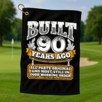 Funny 90th Birthday Gift BDay Gift Saying Age 90 Year Joke Golf Towel thumb 1
