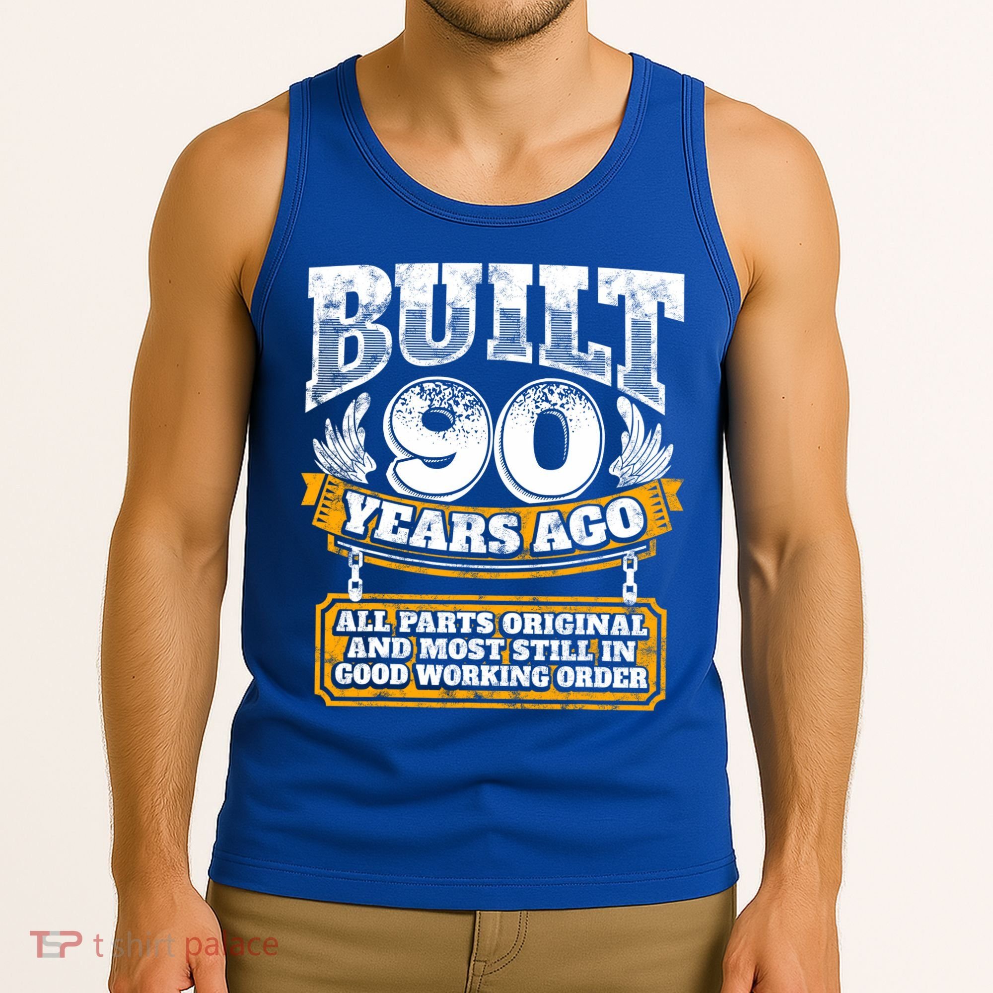 Funny 90th Birthday Gift BDay Gift Saying Age 90 Year Joke Tank Top