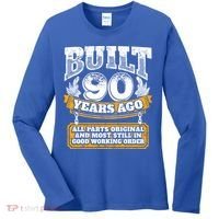 Funny 90th Birthday Gift BDay Gift Saying Age 90 Year Joke Women's Long Sleeve Shirt thumb 0