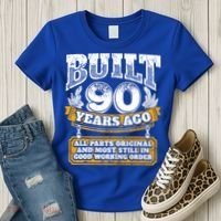 Funny 90th Birthday Gift BDay Gift Saying Age 90 Year Joke Women's T-Shirt thumb 3