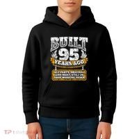 Funny 95th Birthday Present Shirt B-Day Gift Saying Age 95 Year Joke Kids Hoodie thumb 4