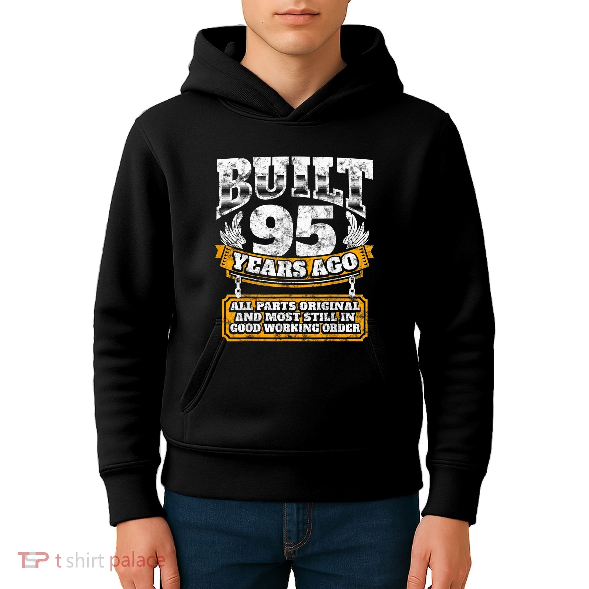 Funny 95th Birthday Present Shirt B-Day Gift Saying Age 95 Year Joke Kids Hoodie