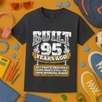 Funny 95th Birthday Present Shirt B-Day Gift Saying Age 95 Year Joke Kids T-Shirt thumb 3