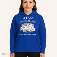 Funny 90th Birthday Gag Gift For 90 Year Old Playing Cards Meaningful Gift Hoodie thumb 5