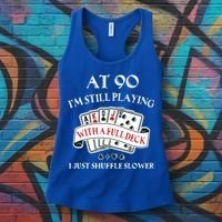 Funny 90th Birthday Gag Gift For 90 Year Old Playing Cards Meaningful Gift Women's Tank Top thumb 3