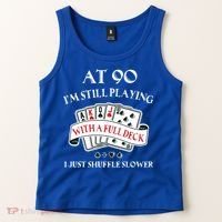 Funny 90th Birthday Gag Gift For 90 Year Old Playing Cards Meaningful Gift Tank Top thumb 2