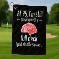 Funny 95th Birthday Present Gift 95 Year Old Cards Golf Towel thumb 1