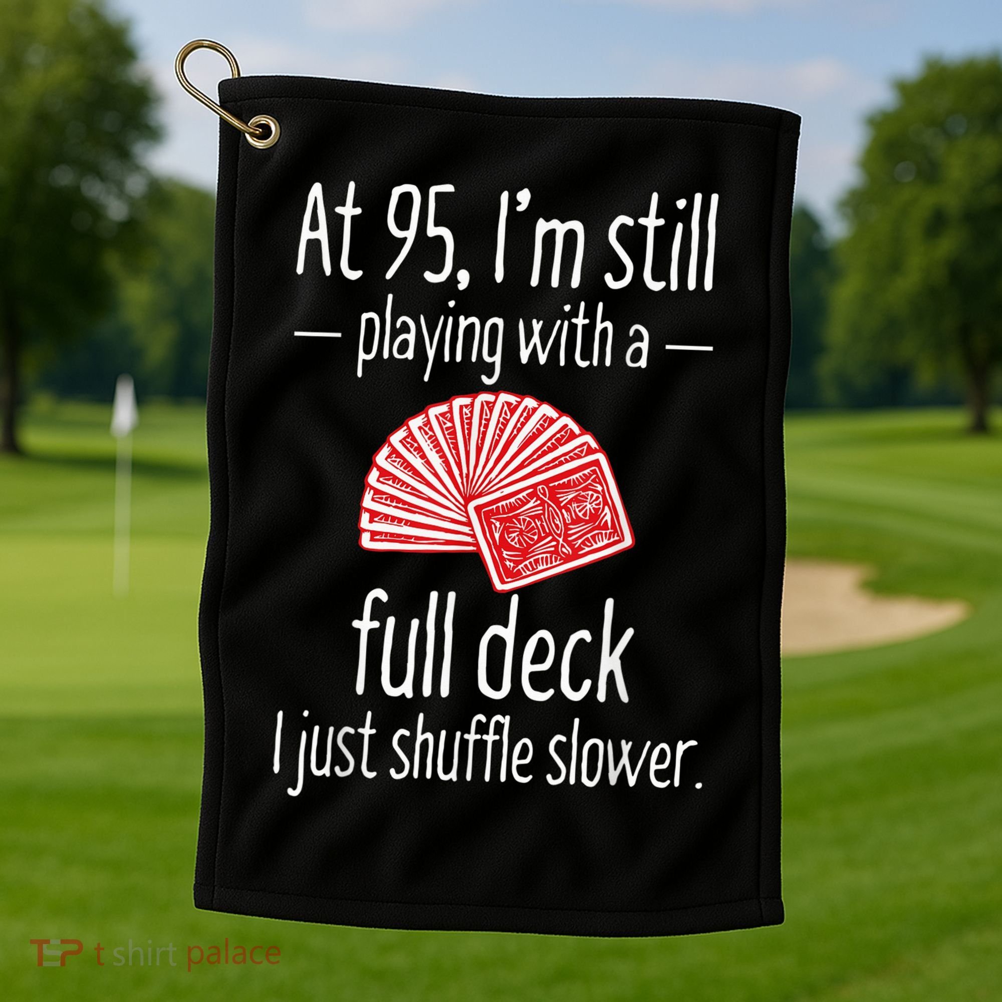 Funny 95th Birthday Present Gift 95 Year Old Cards Golf Towel