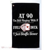 Funny 90th Birthday Gift - 90 Year Old Cards Happy Birthday Shirt Golf Towel thumb 0
