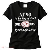 Funny 90th Birthday Gift - 90 Year Old Cards Happy Birthday Shirt Women's T-Shirt thumb 0