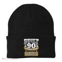 Funny 90th Birthday Shirt B-Day Gift Saying Age 90 Year Joke Beanie thumb 0