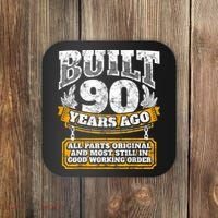 Funny 90th Birthday Shirt B-Day Gift Saying Age 90 Year Joke Coaster thumb 0