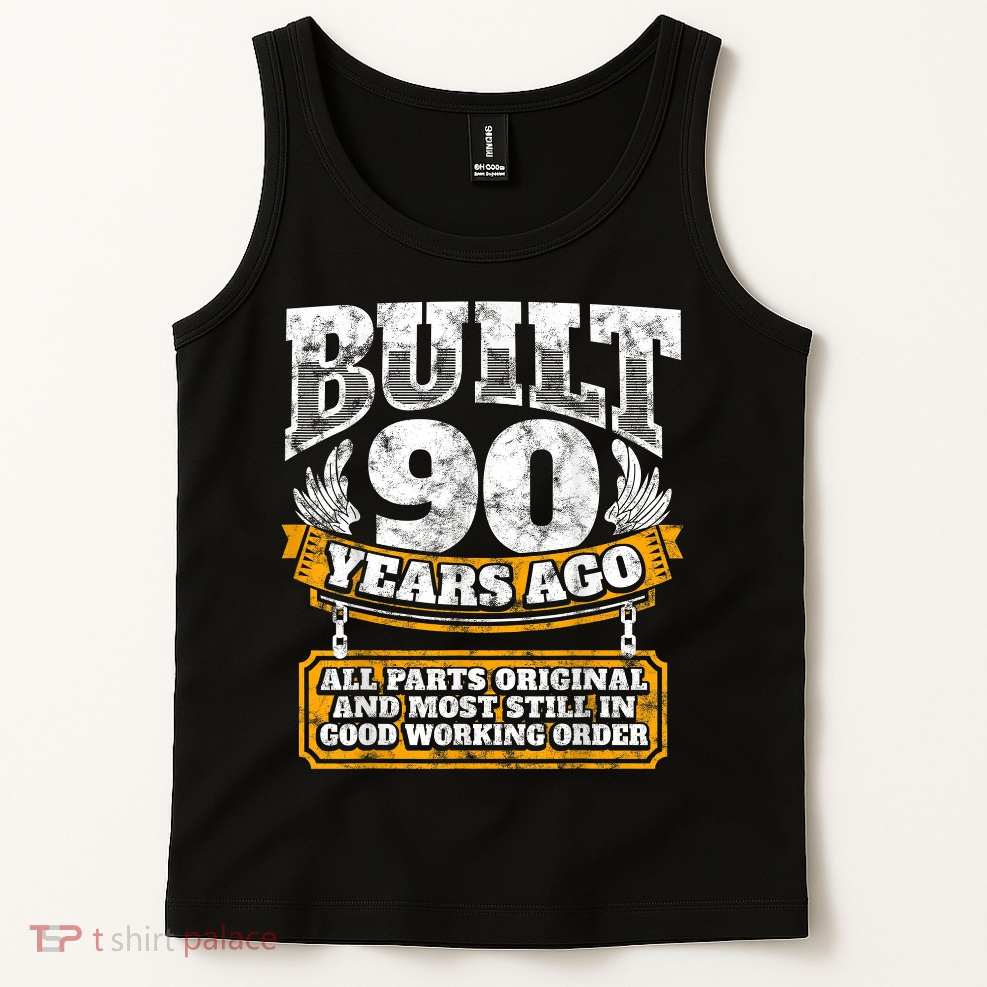 Funny 90th Birthday Shirt B-Day Gift Saying Age 90 Year Joke Tank Top