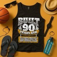 Funny 90th Birthday Shirt B-Day Gift Saying Age 90 Year Joke Tank Top thumb 4