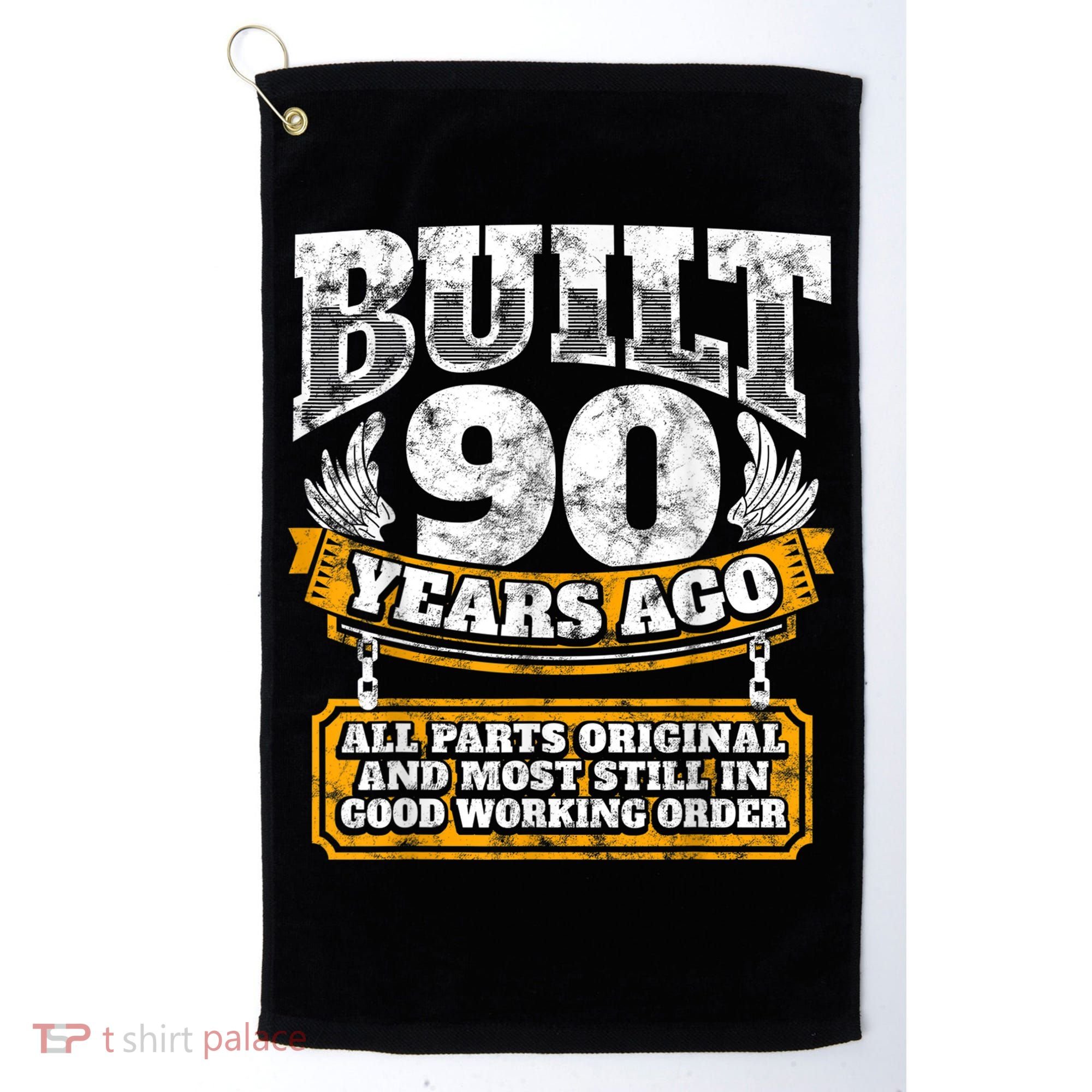 Funny 90th Birthday Shirt B-Day Gift Saying Age 90 Year Joke Golf Towel