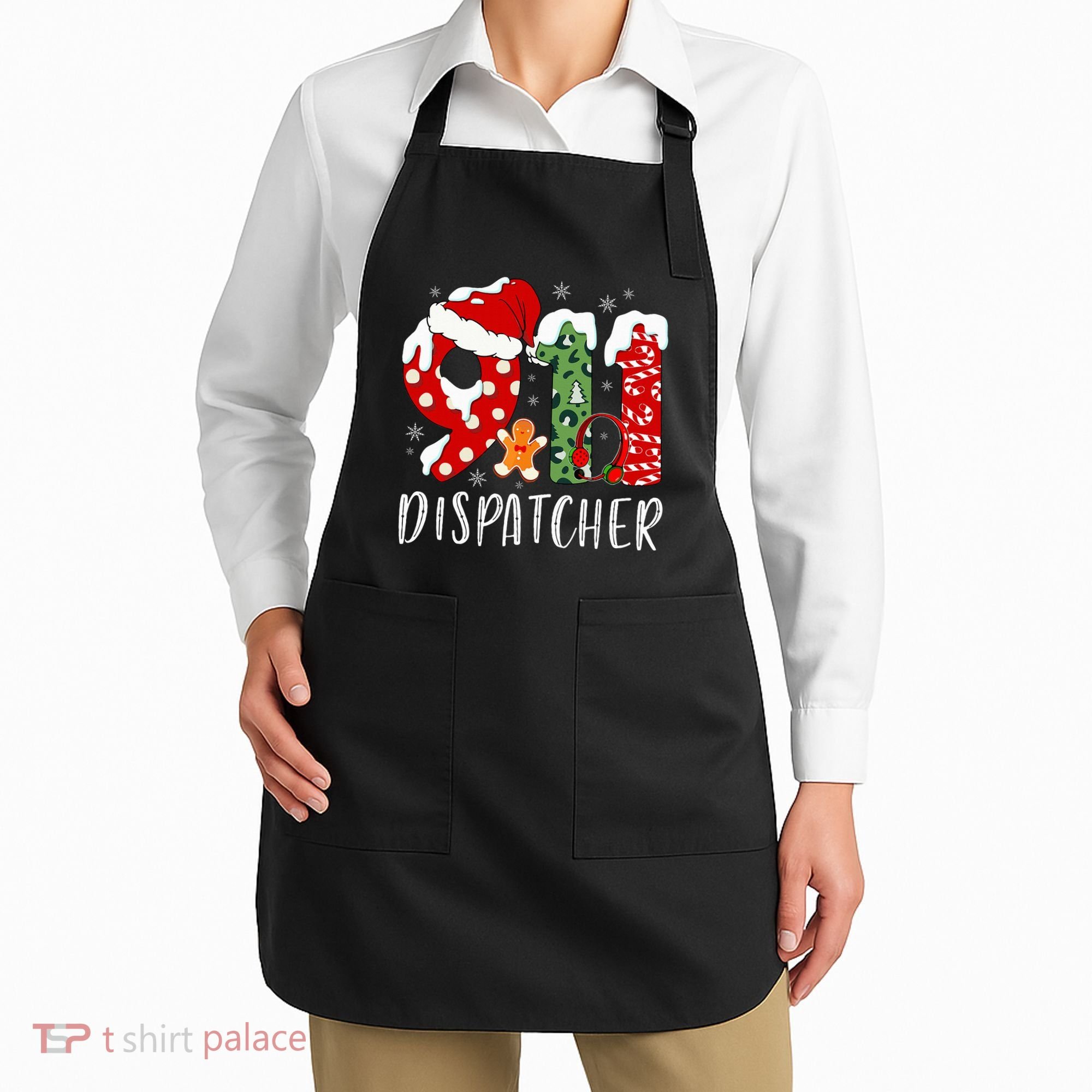 Funny 911 Dispatcher SantaS Favorite 911 Dispatcher Apron