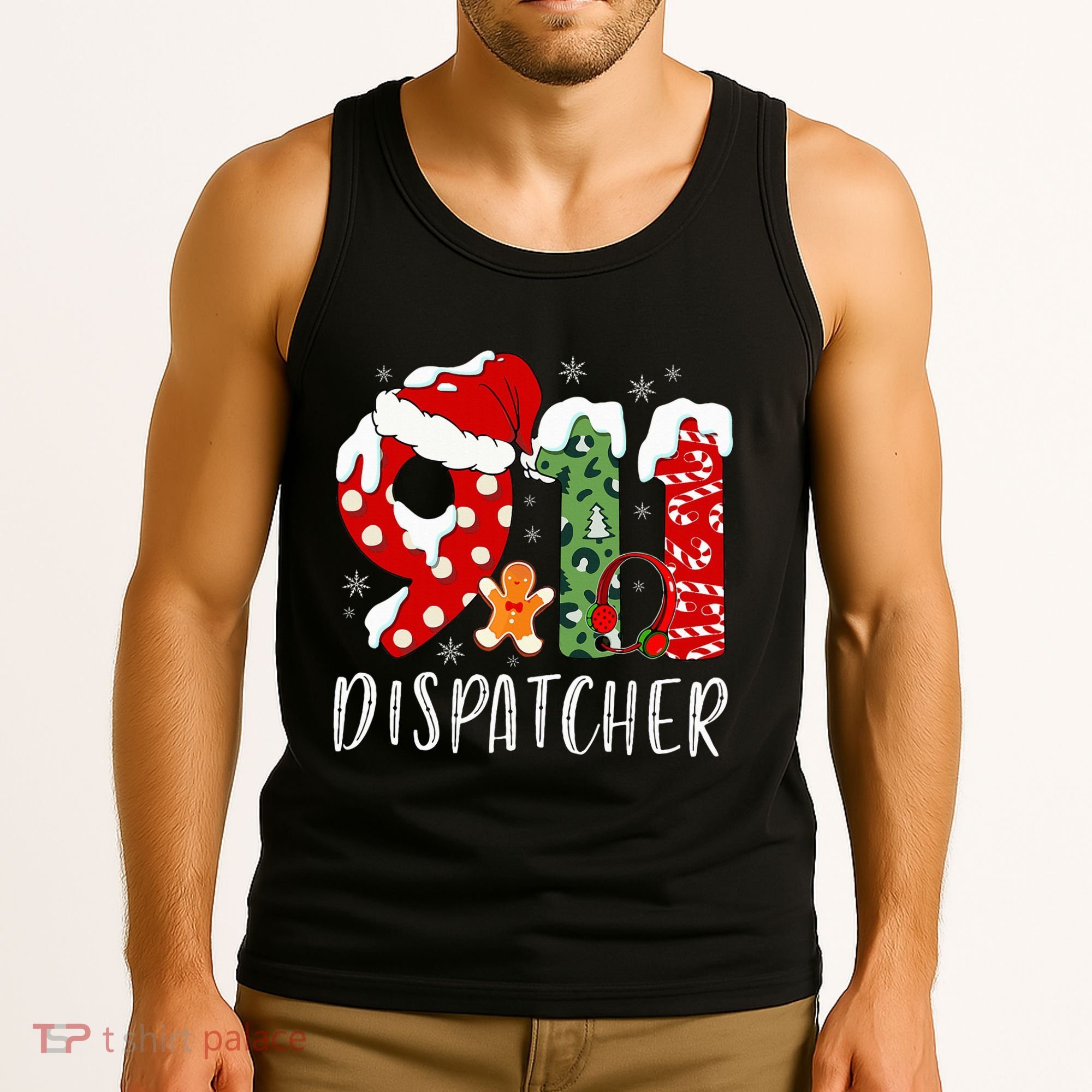 Funny 911 Dispatcher SantaS Favorite 911 Dispatcher Tank Top