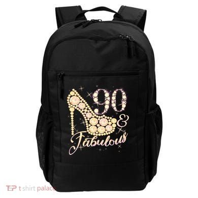 Fabulous & 90 Sparkly Heel 90th Birthday Backpack