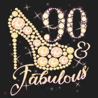 Fabulous & 90 Sparkly Heel 90th Birthday Beanie thumb 2