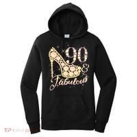 Fabulous & 90 Sparkly Heel 90th Birthday Women's Hoodie thumb 0