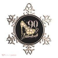 Fabulous & 90 Sparkly Heel 90th Birthday Ornament thumb 0