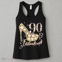 Fabulous & 90 Sparkly Heel 90th Birthday Women's Tank Top thumb 3