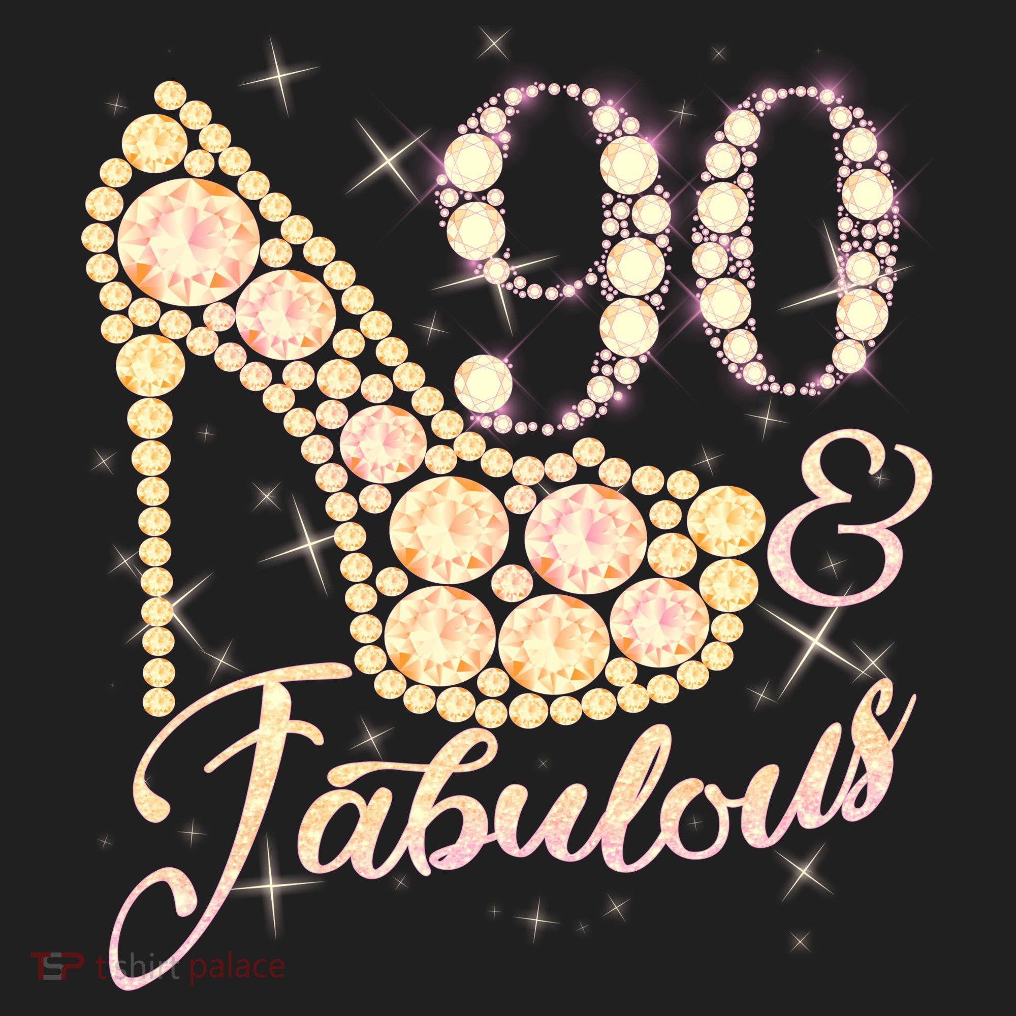 Fabulous & 90 Sparkly Heel 90th Birthday Golf Towel