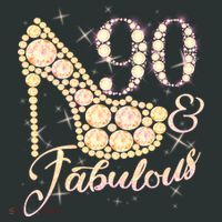 Fabulous & 90 Sparkly Heel 90th Birthday Backpack thumb 2