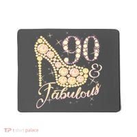 Fabulous & 90 Sparkly Heel 90th Birthday Mousepad thumb 0