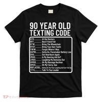 Funny 90 Year Old Texting Code Birthday T-Shirt thumb 0