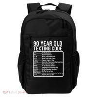 Funny 90 Year Old Texting Code Birthday Backpack thumb 0