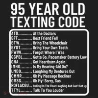 Funny 95 Year Old Texting Code Birthday Tumbler thumb 3