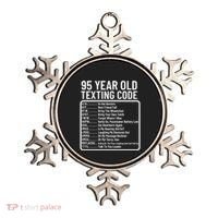 Funny 95 Year Old Texting Code Birthday Ornament thumb 0