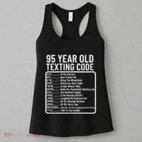 Funny 95 Year Old Texting Code Birthday Women's Tank Top thumb 3