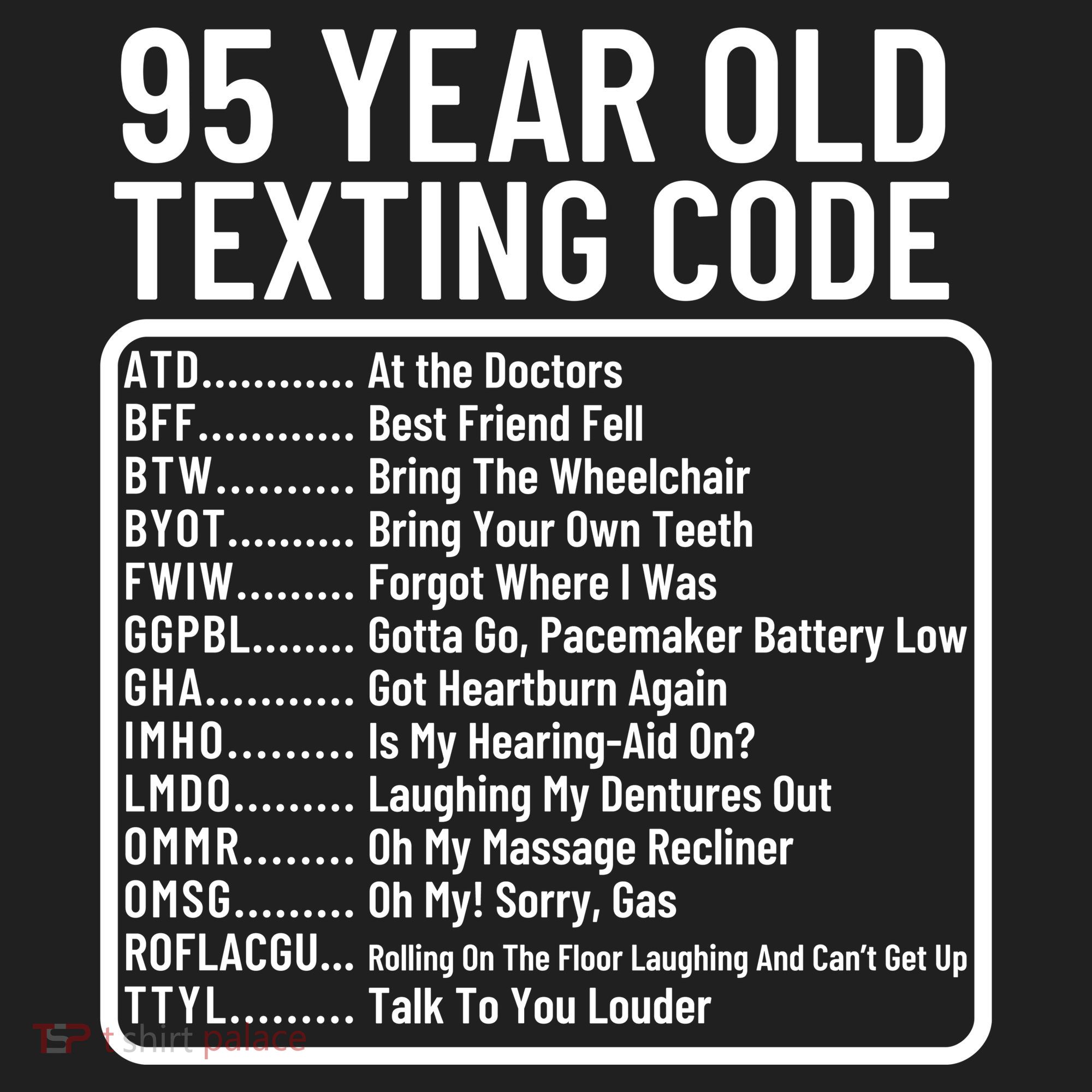 Funny 95 Year Old Texting Code Birthday Hat