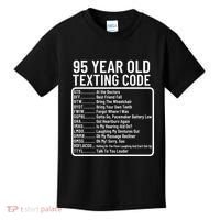 Funny 95 Year Old Texting Code Birthday Kids T-Shirt thumb 0