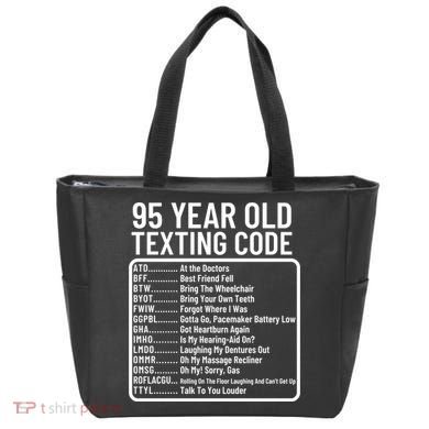 Funny 95 Year Old Texting Code Birthday Tote Bag