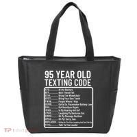 Funny 95 Year Old Texting Code Birthday Tote Bag thumb 0