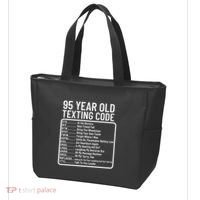 Funny 95 Year Old Texting Code Birthday Tote Bag thumb 3